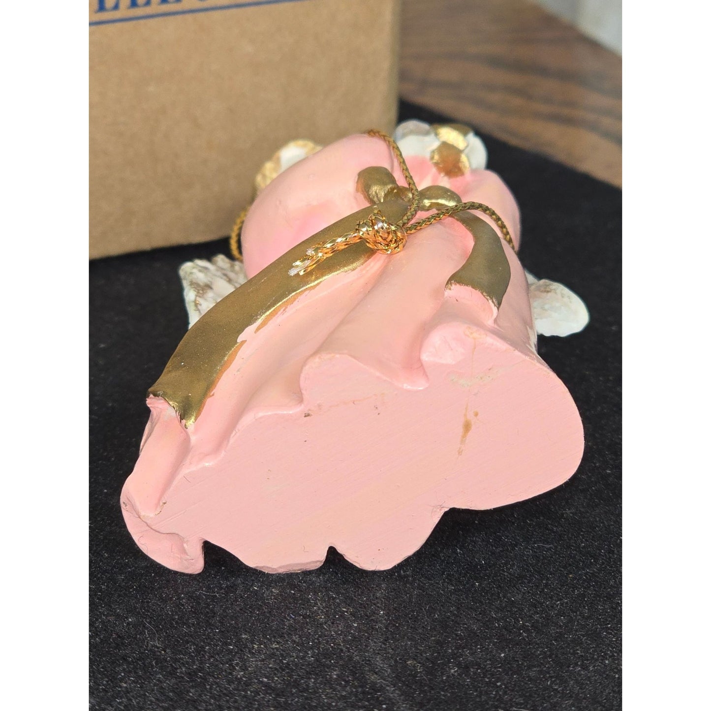 APRIL - 1995 AVON Birthstone Angel Ornament Simulated Diamond Vintage Gift