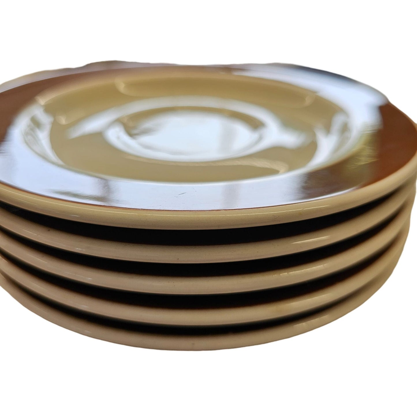 Ceramic Saucers Set Of 5 Made In USA