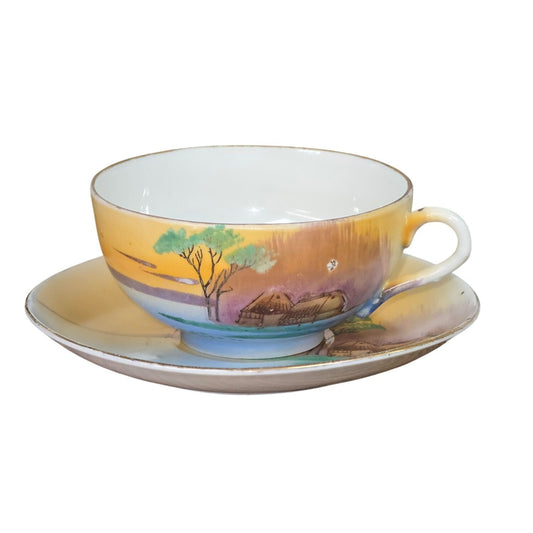 Antique Japan Takito Teacup & Saucer Set