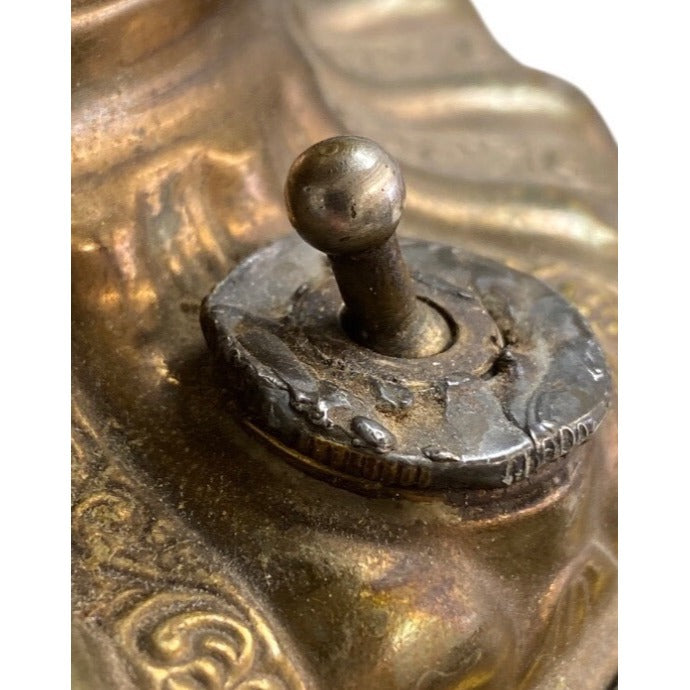 Antique Brass & Glass Lamp