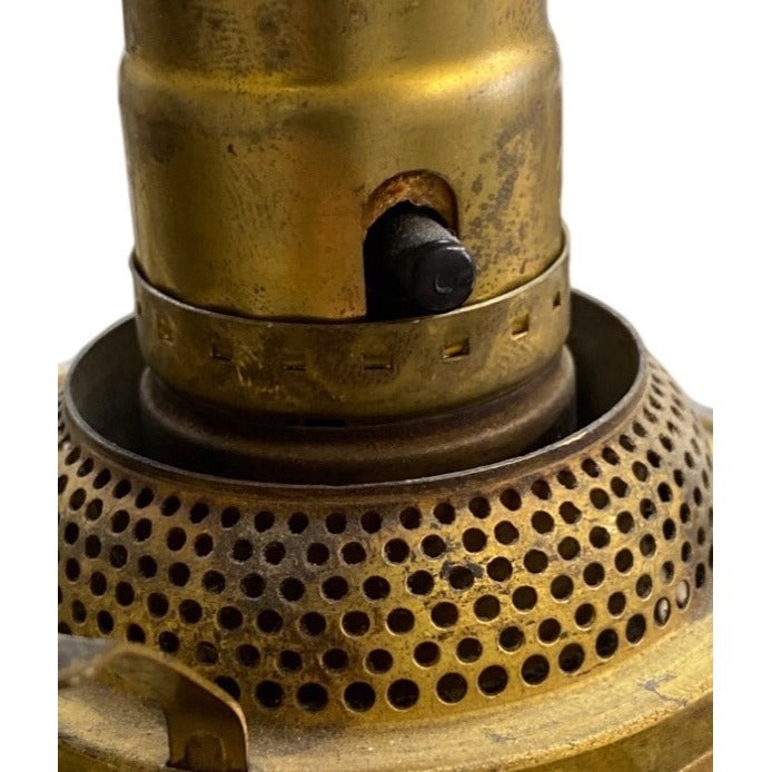 Antique Brass & Glass Lamp