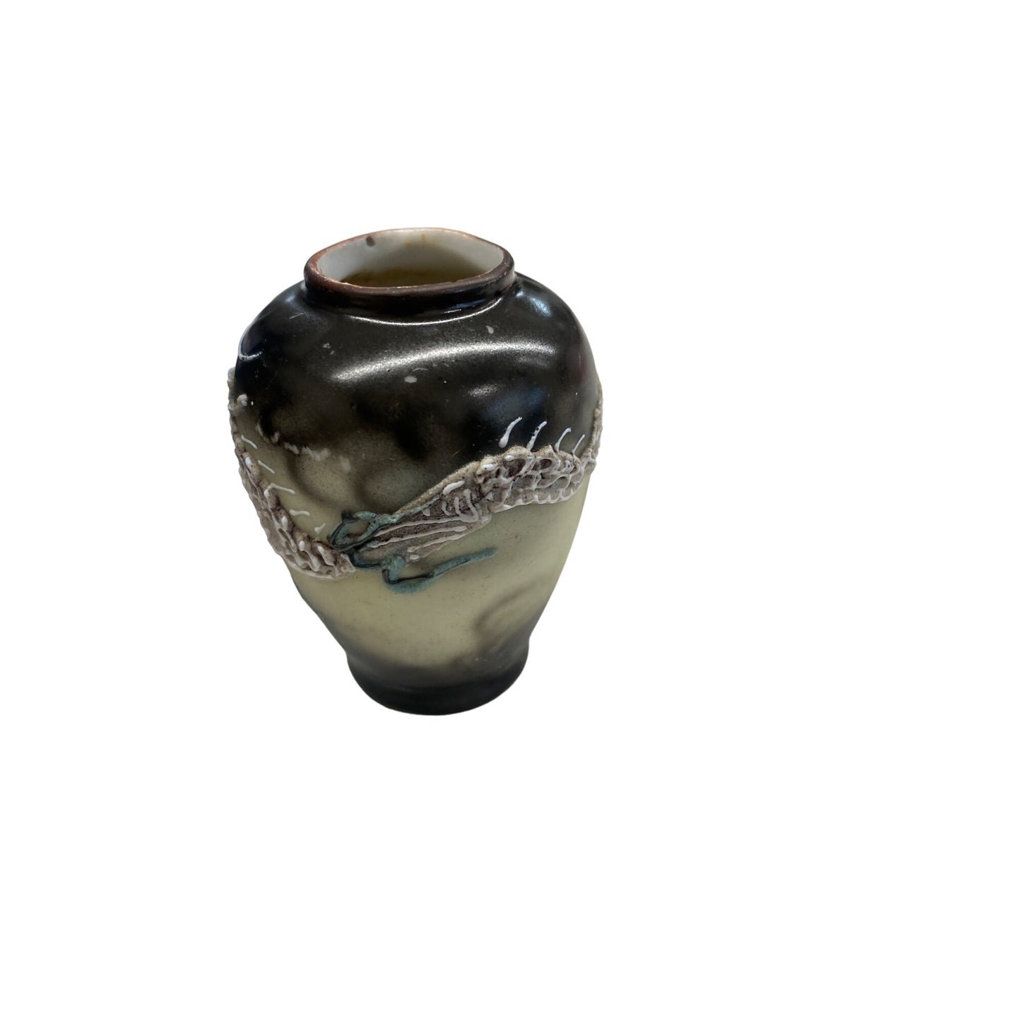 Vintage Japanese Style Dragon Motif Miniature Vase
