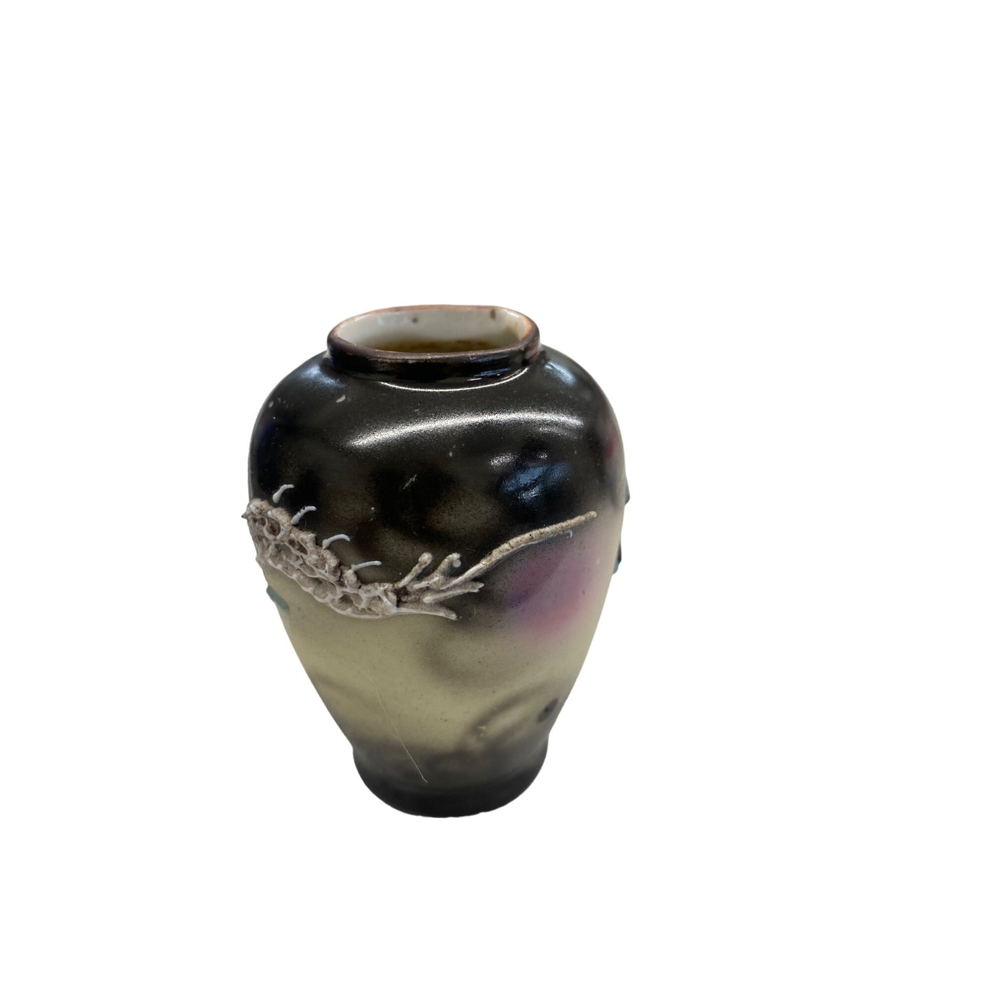 Vintage Japanese Style Dragon Motif Miniature Vase