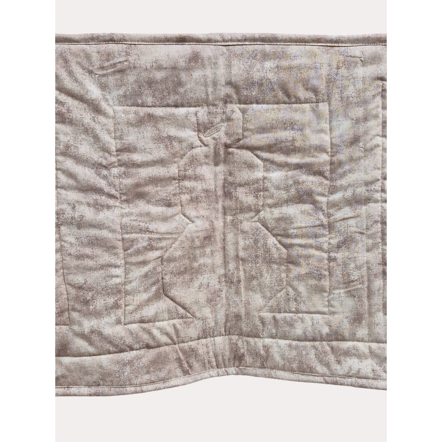 NEW Handmade Quilted Winter Table Runner With Snowman & Black Birds In Santa Hats