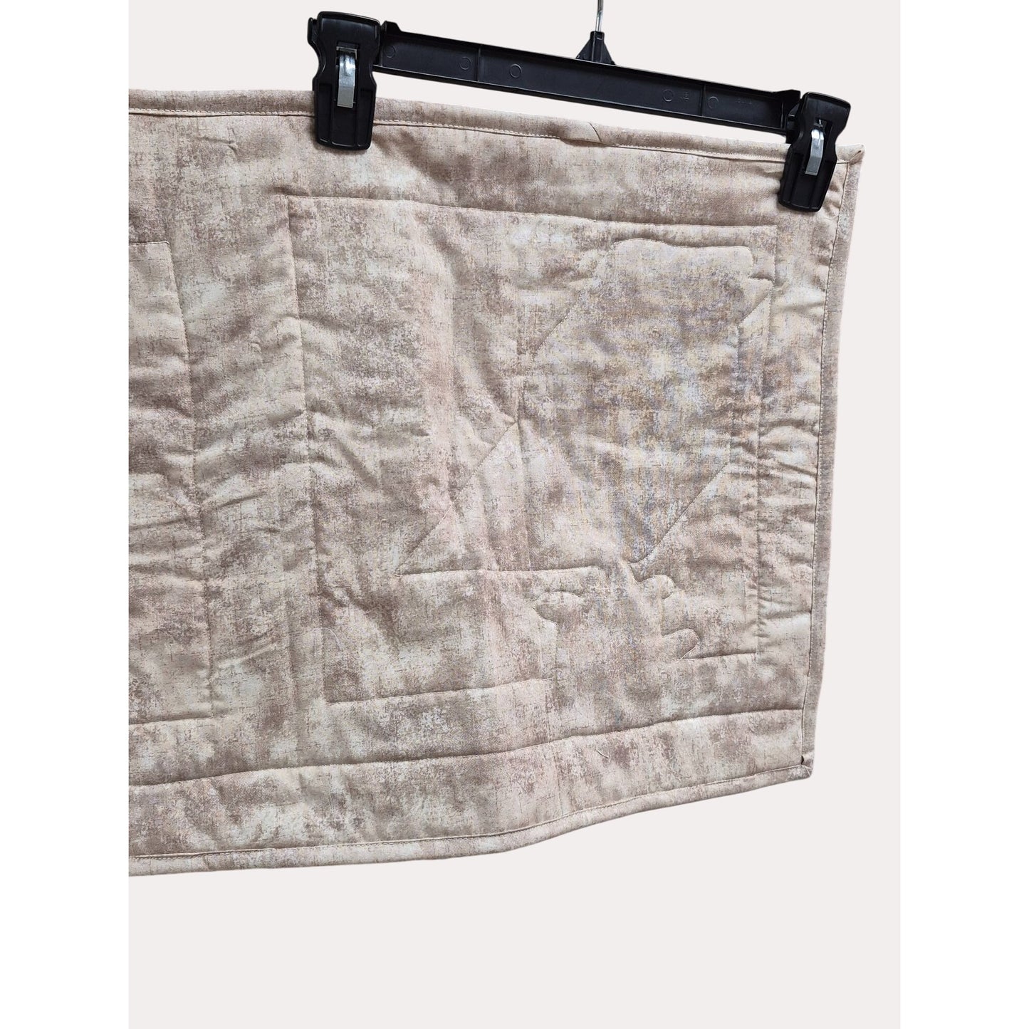 NEW Handmade Quilted Winter Table Runner With Snowman & Black Birds In Santa Hats