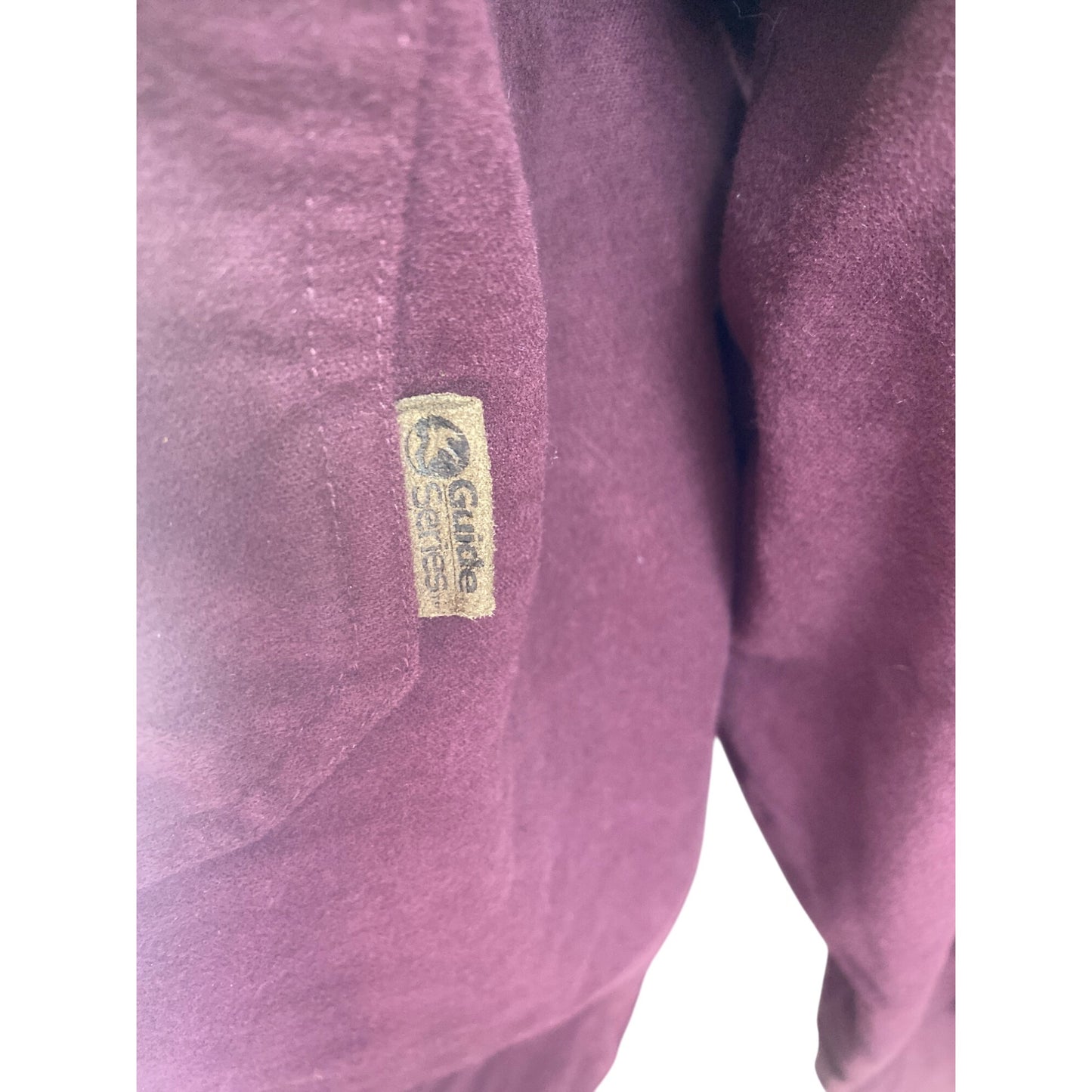 Guide Series Mens Large Maroon Long Sleeve Button-Up Shirt With Dual Chest Pockets