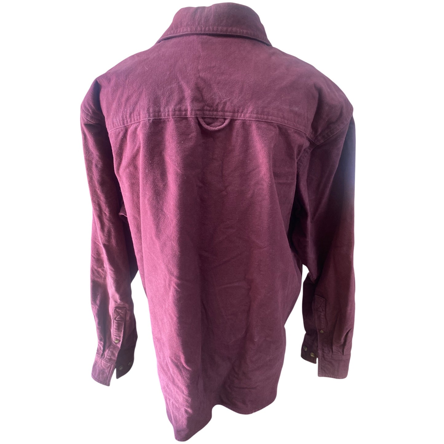 Guide Series Mens Large Maroon Long Sleeve Button-Up Shirt With Dual Chest Pockets