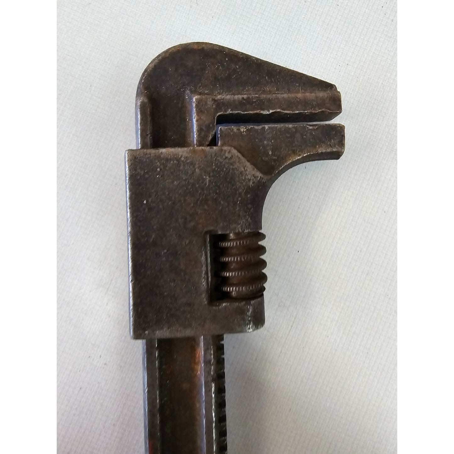 Vintage Heavy Duty Adjustable Pipe Wrench 9" Iron Construction Tool