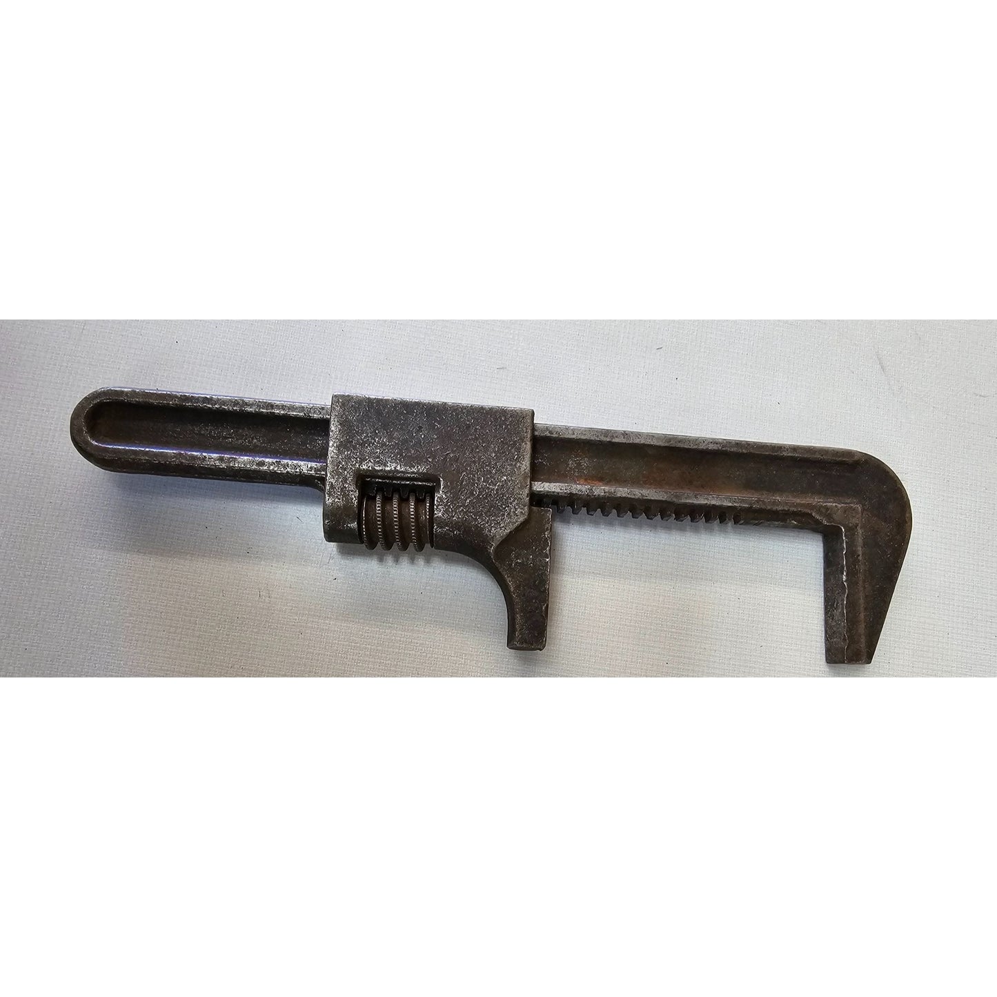 Vintage Heavy Duty Adjustable Pipe Wrench 9" Iron Construction Tool
