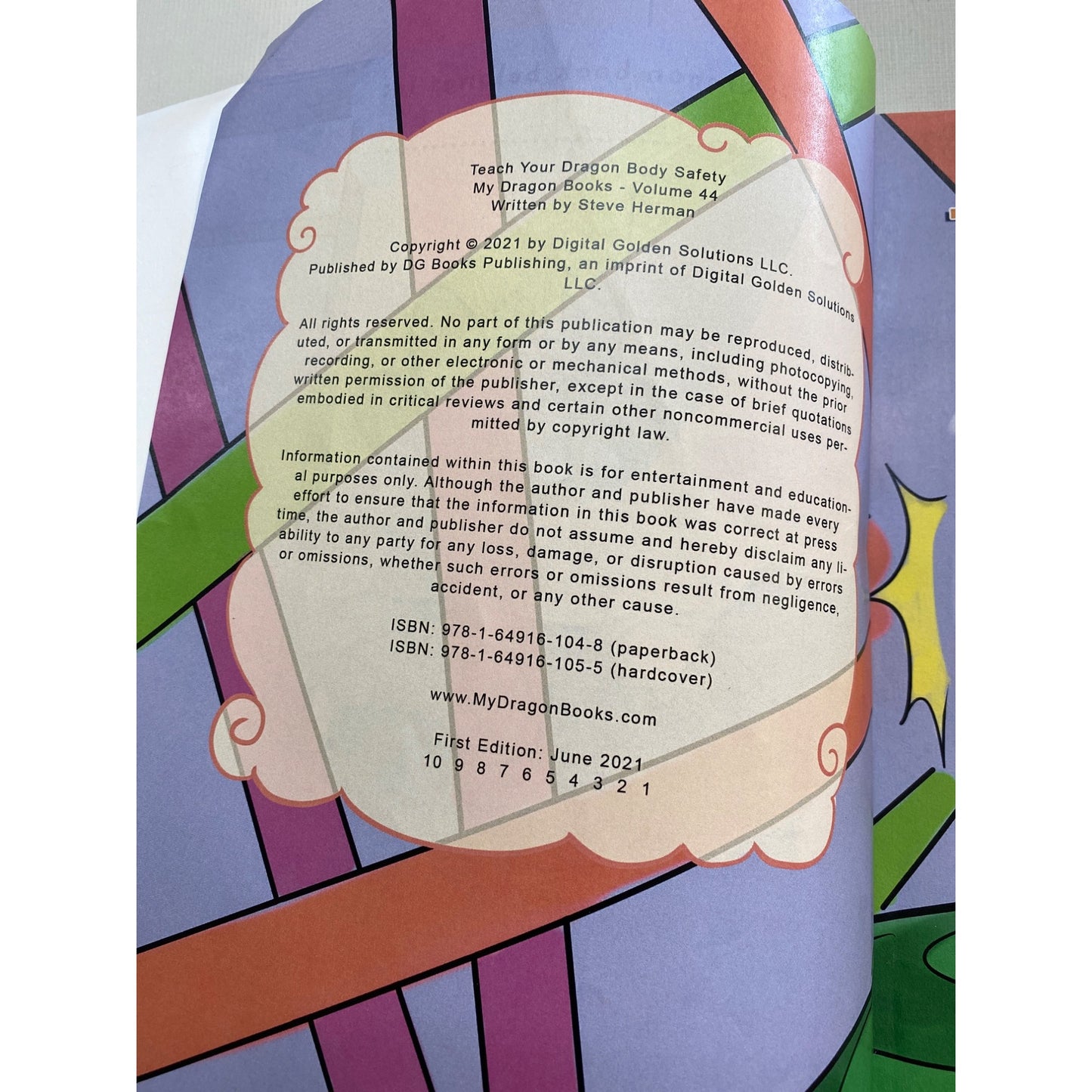 Teach Your Dragon Body Safety By Steve Herman Paperback Book 2021