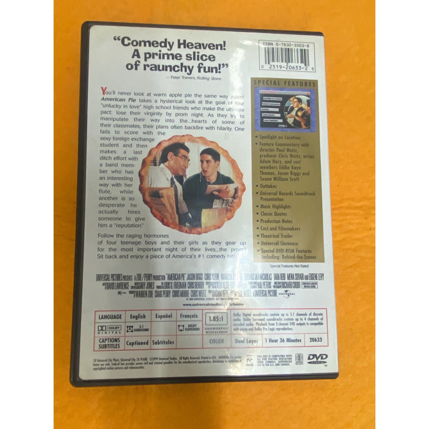 American Pie Collectors Edition DVD Comedy Movie Widescreen 1999 Universal Studios