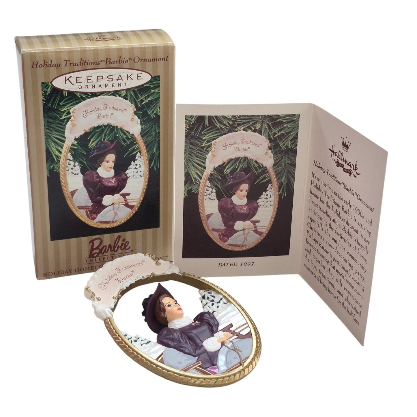 1997 Hallmark Keepsake Ornament Holiday Traditions Barbie Collectible QHB6002