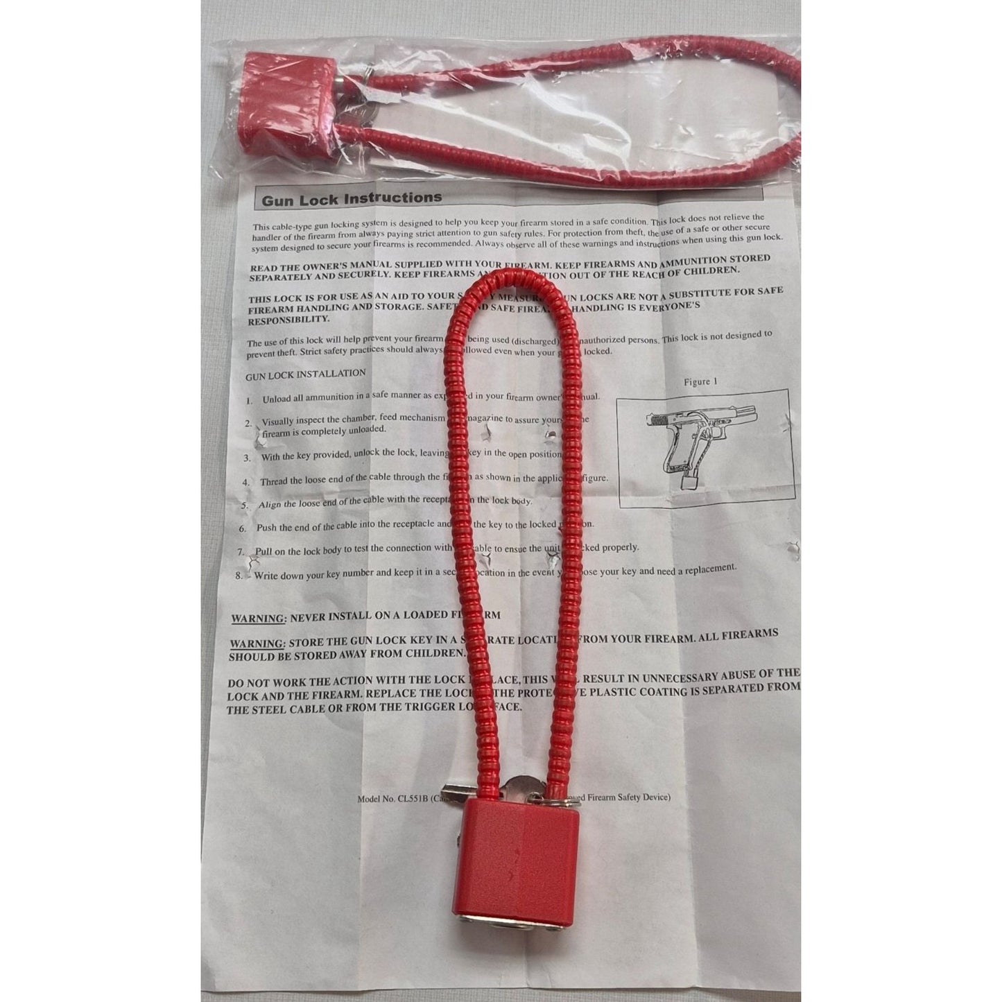 Cable Gun Locks Red