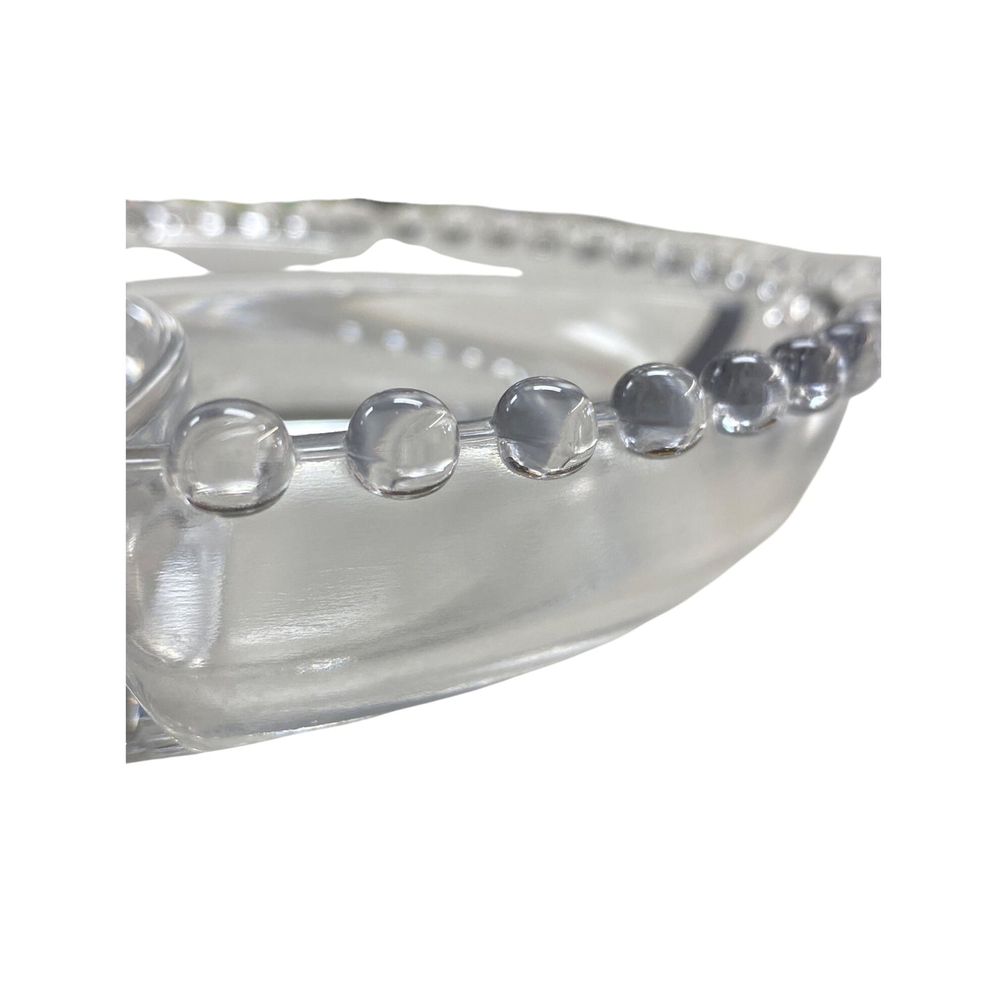 Vintage Candlewick Clear Glass Divided Serving Plate