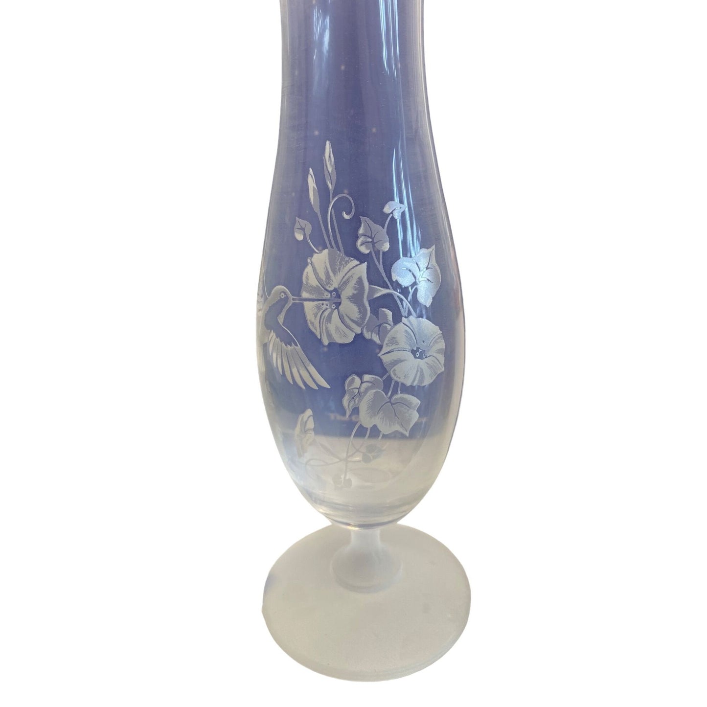 Avon Hummingbird Crystal Bud Vase