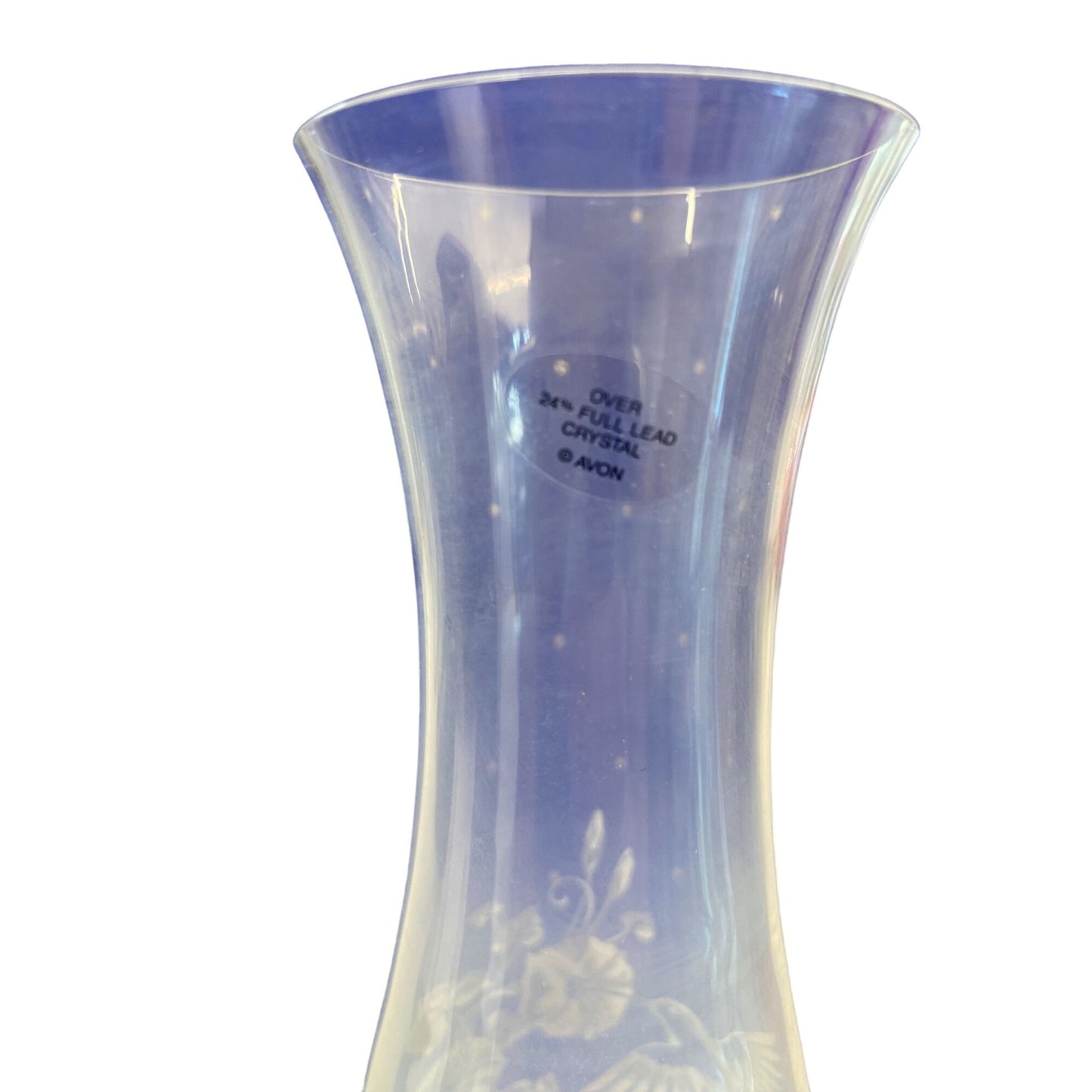Avon Hummingbird Crystal Bud Vase