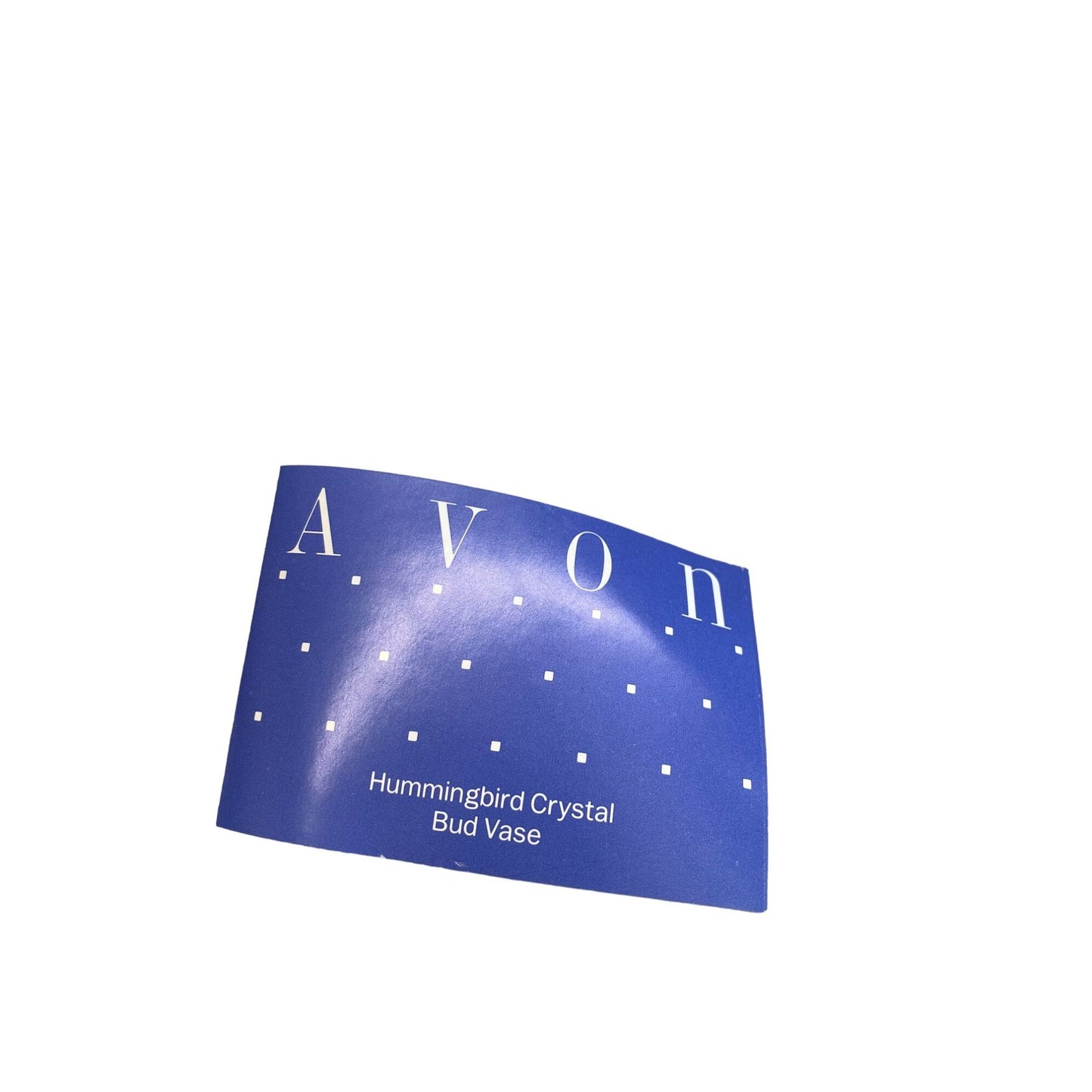 Avon Hummingbird Crystal Bud Vase