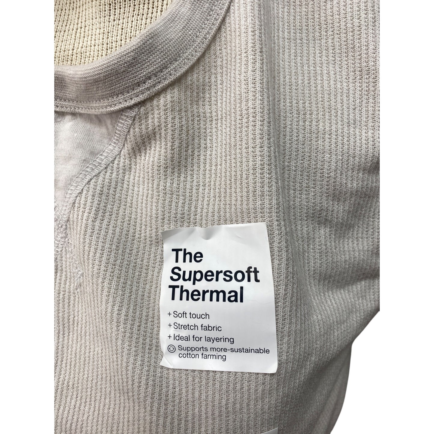 Sonoma Womens Supersoft Thermal Crewneck Long Sleeve Top L