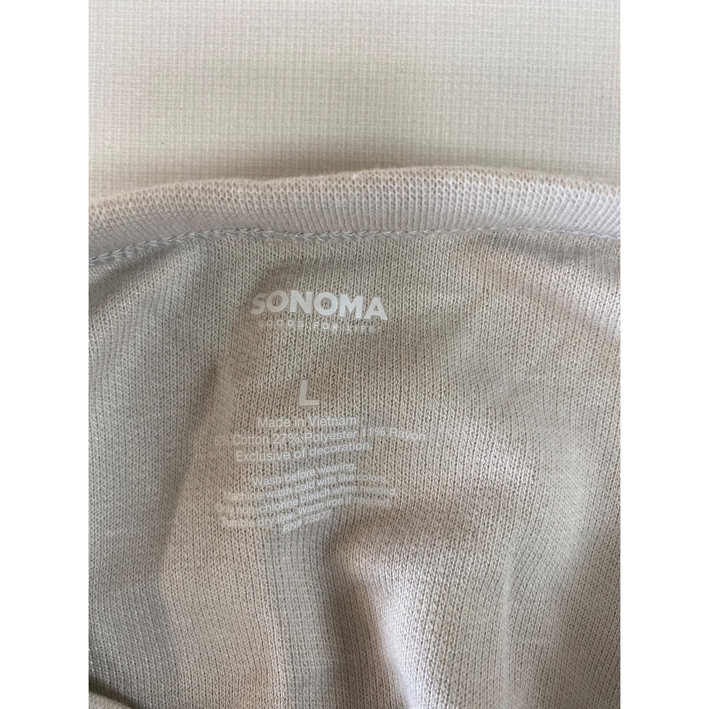 Sonoma Womens Supersoft Thermal Crewneck Long Sleeve Top L