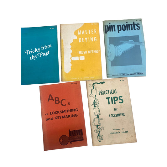 Lot Of 5 Vintage Locksmithing Booklets By The Locksmith Ledger 1970