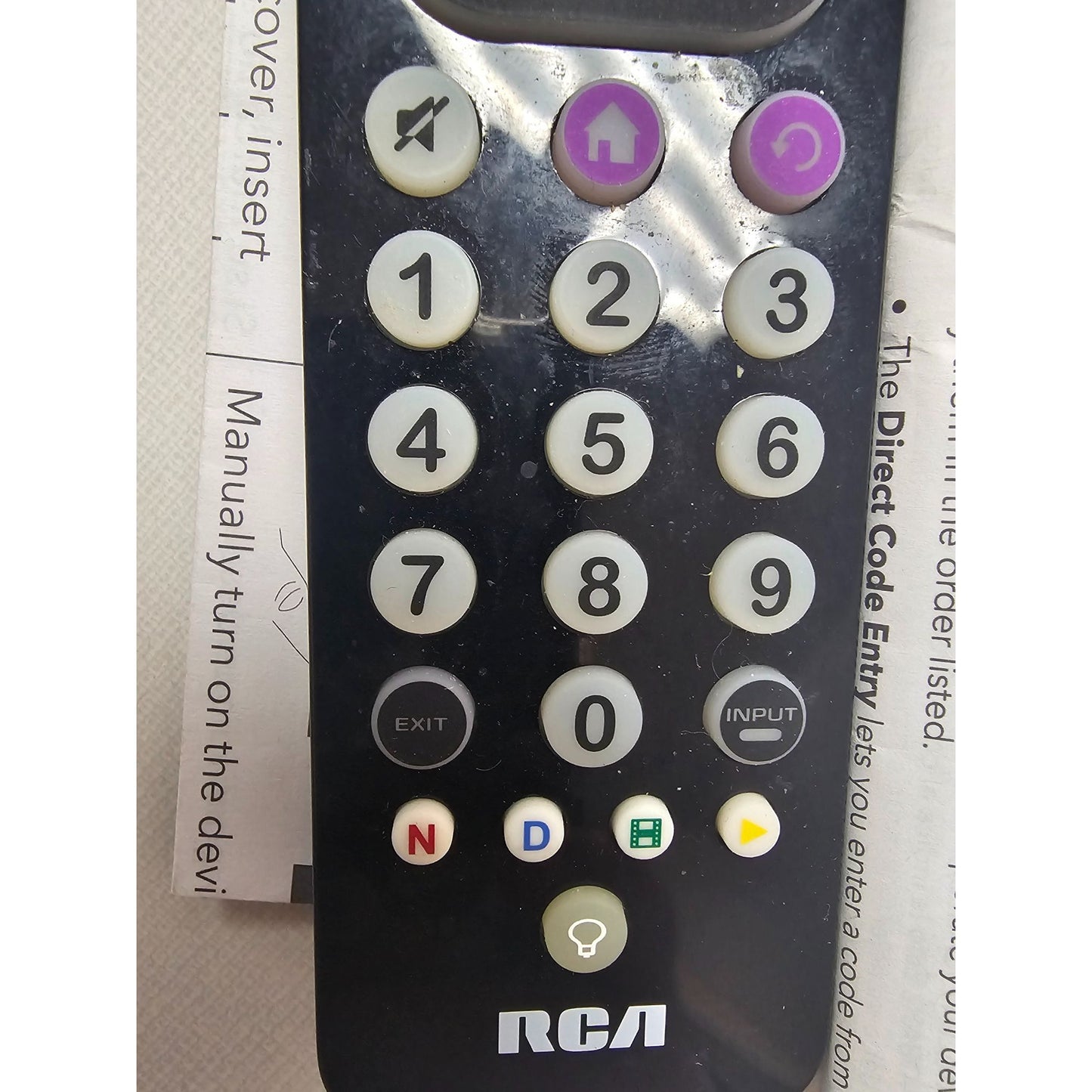RCA RCRTB06BE1 Universal Remote
