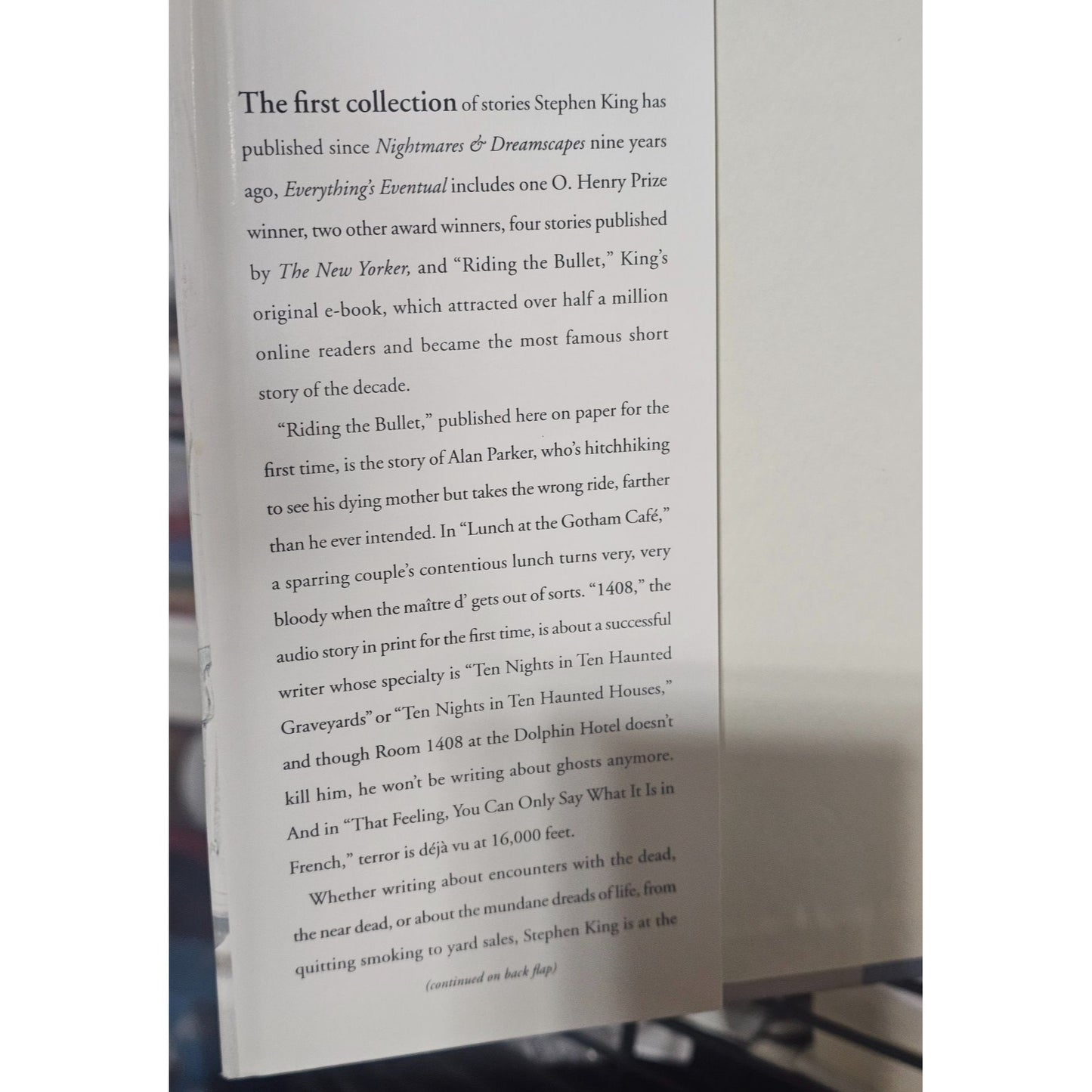 Stephen King "Everythings Eventual" 14 Dark Tales Hardcover Book