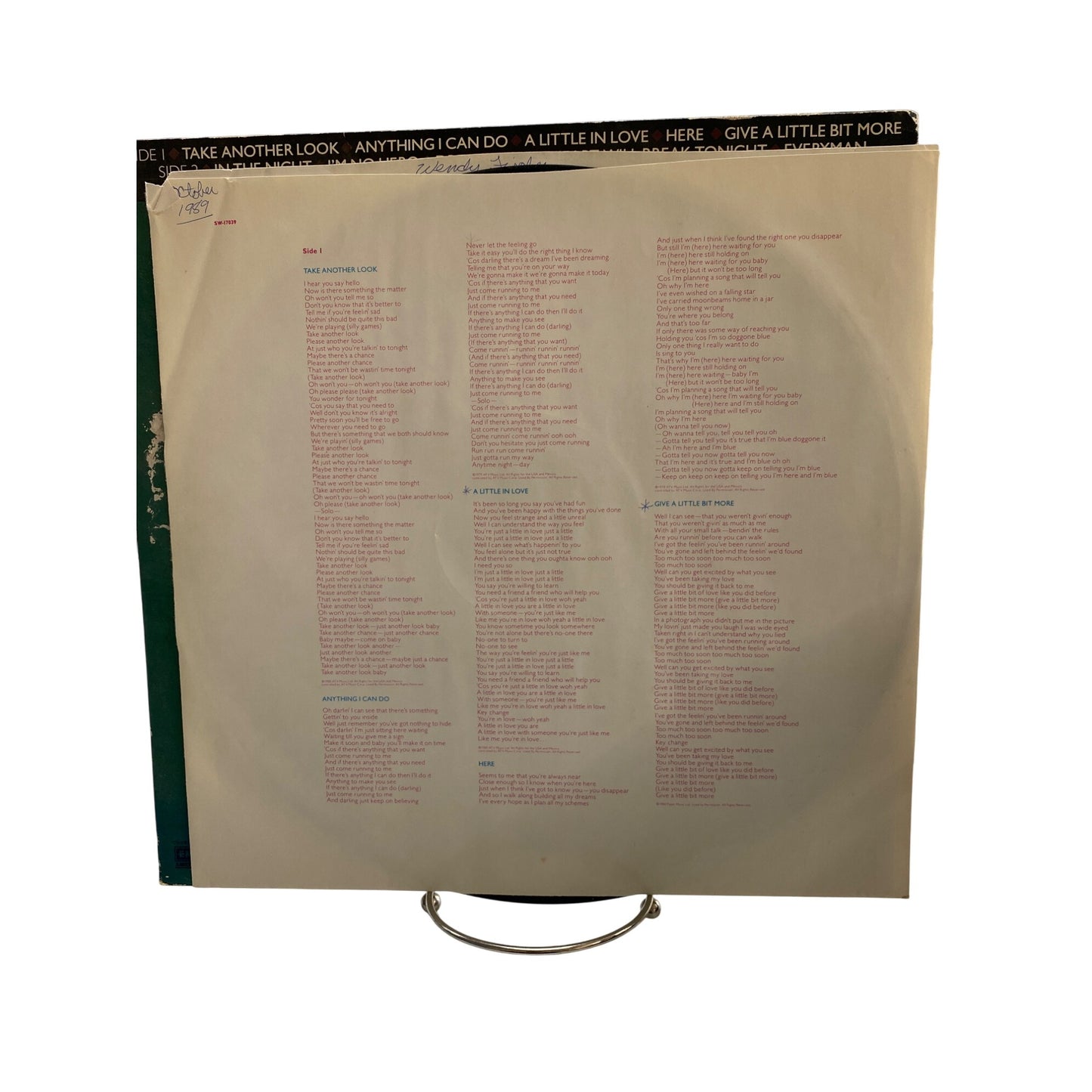 Cliff Richard "Im No Hero" Vinyl LP Album EMI America 1980 Pop Rock Retro Collectible Record With Lyrics & Sleeve