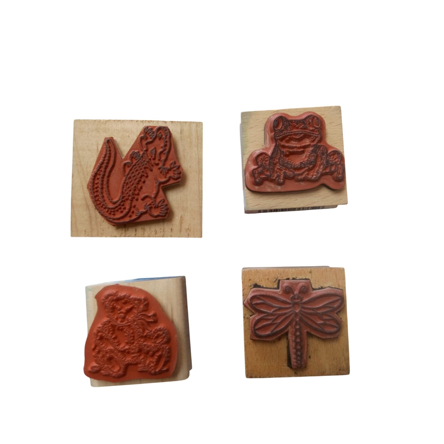 Stamps Set Of 4 Frog Dragonfly