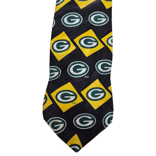 Green Bay Packers III, Ralph Marlin RM Sport 1995 Vintage NFL Silk Necktie