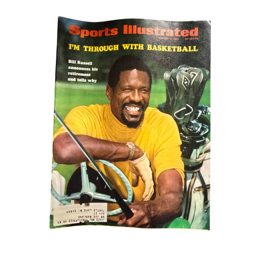 Vintage 1969 Sports Illustrated Bill Russell Retirement Magazine Edition