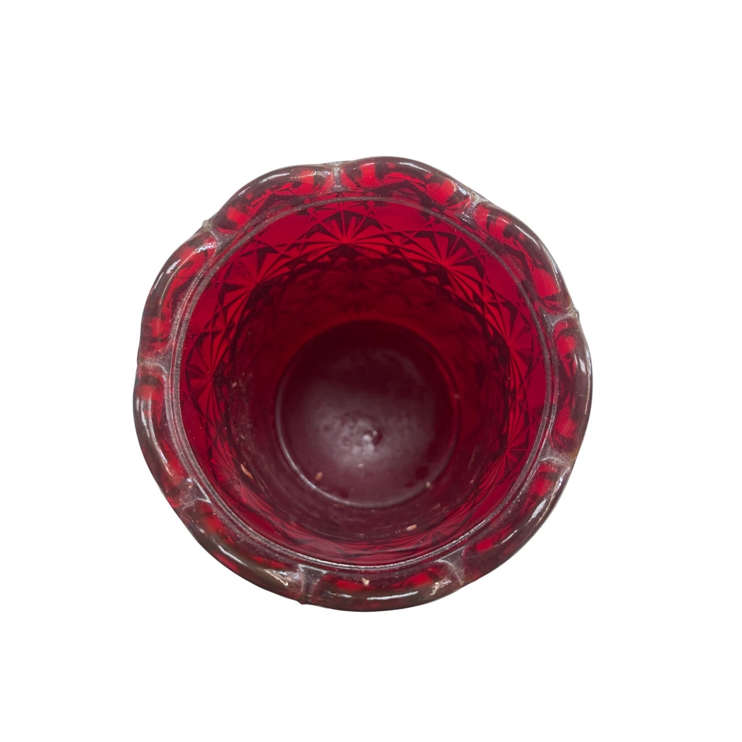 Vintage Ruby Red Glass Votive Candle Holder