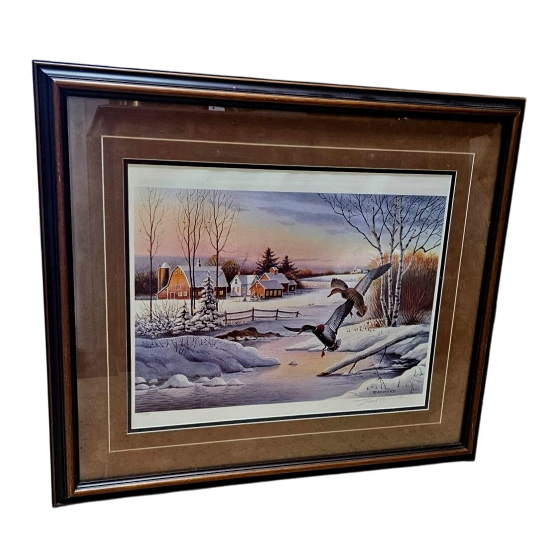 Limited Edition Framed Winter Scene Print Raedeke