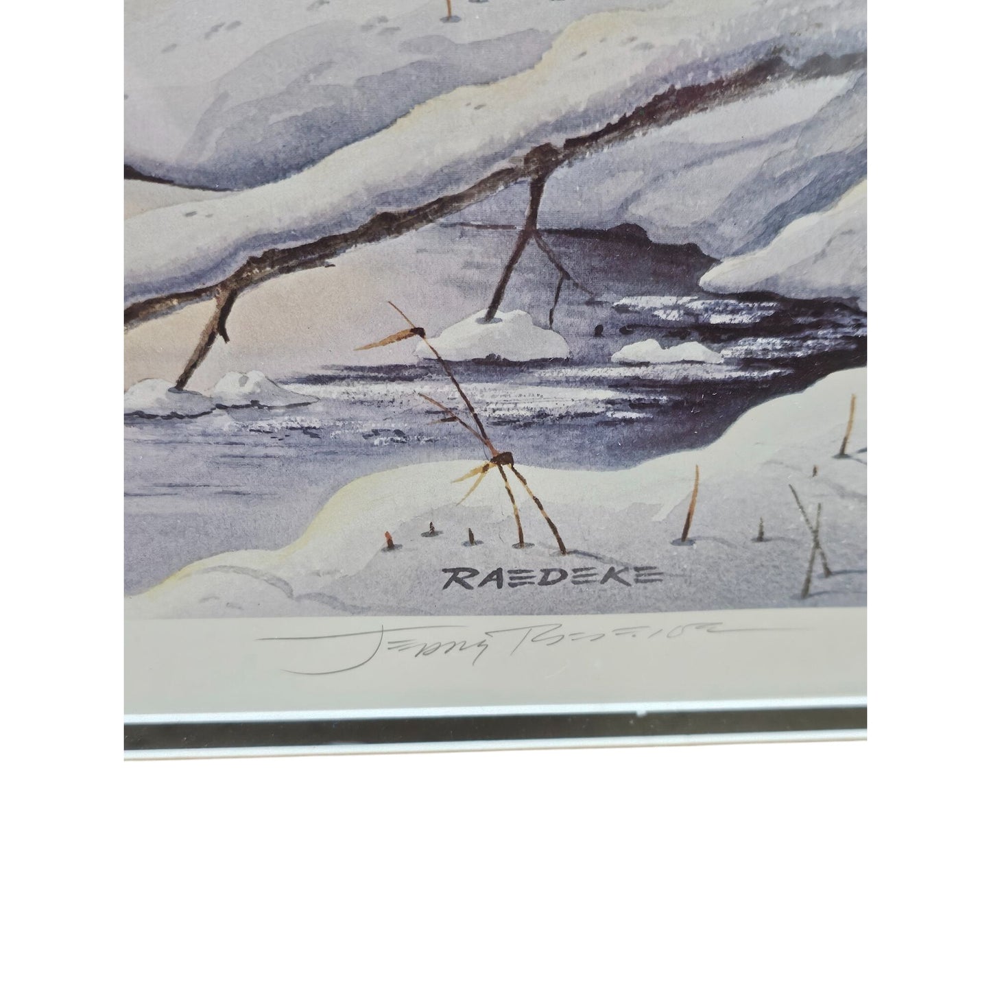 Limited Edition Framed Winter Scene Print Raedeke