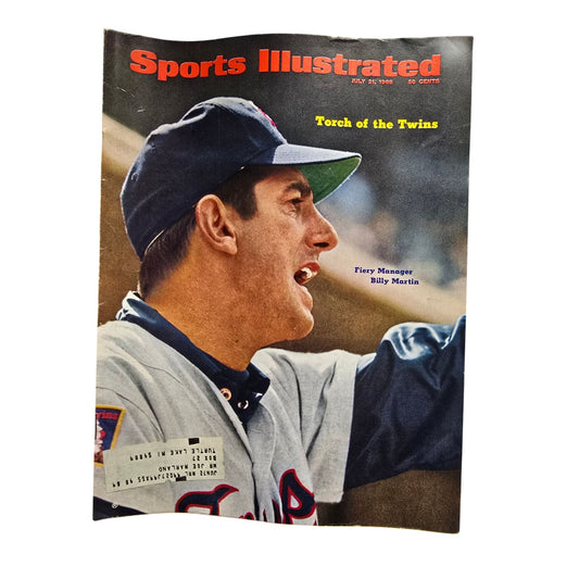 Vintage 1969 Sports Illustrated Magazine Billy Martin Baseball Memorabilia