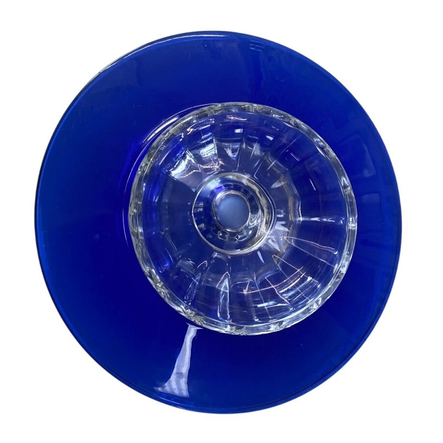 Glass & Cobalt Blue Decorative Blue Plate Stand