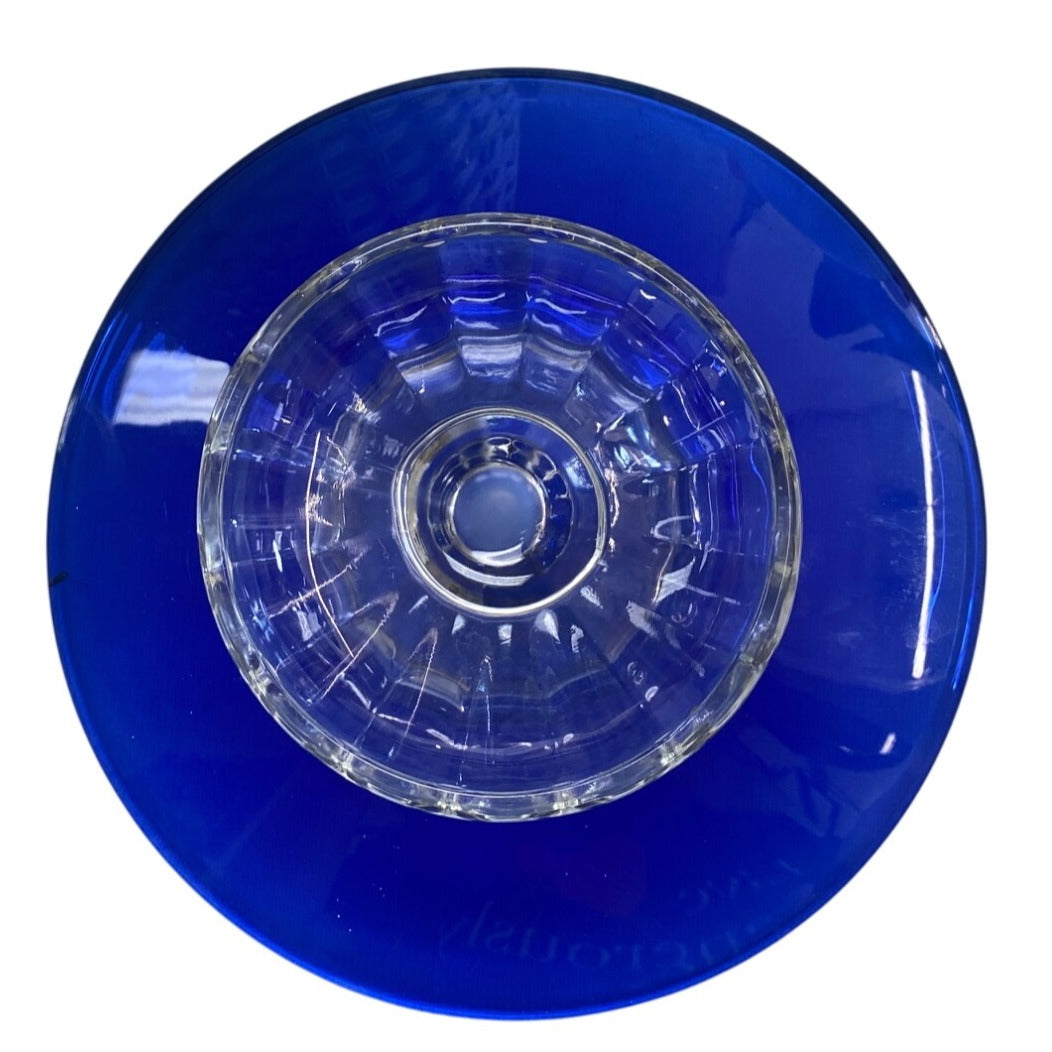 Glass & Cobalt Blue Decorative Blue Plate Stand