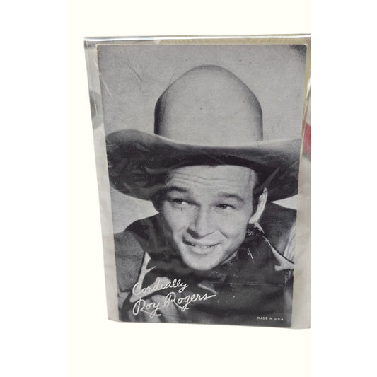 Roy Rogers Autographed Black & White Vintage Postcard Made In USA
