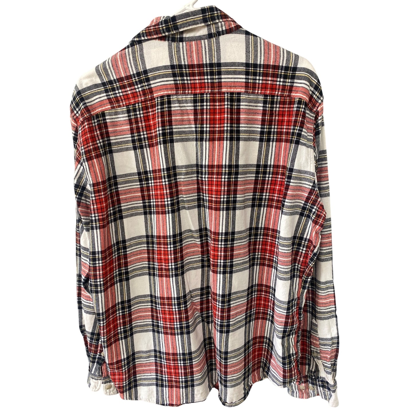 Sonoma Plaid Flannel Shirt XL Red/White/Blue Cotton Blend Button-Up Long Sleeve