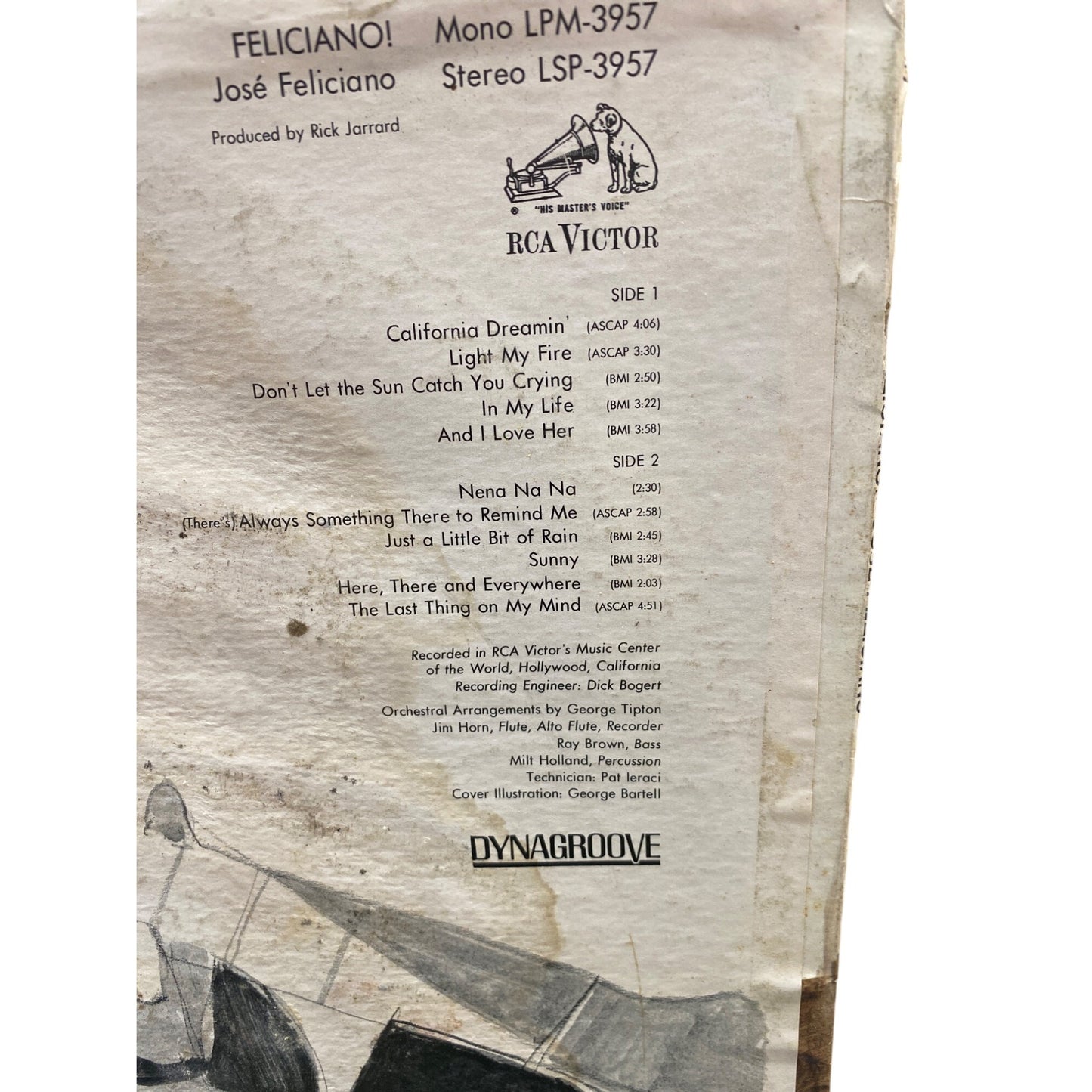 José Feliciano Feliciano! Vinyl Record Album RCA Victor LSP-3957 Stereo 1968 Dynagroove