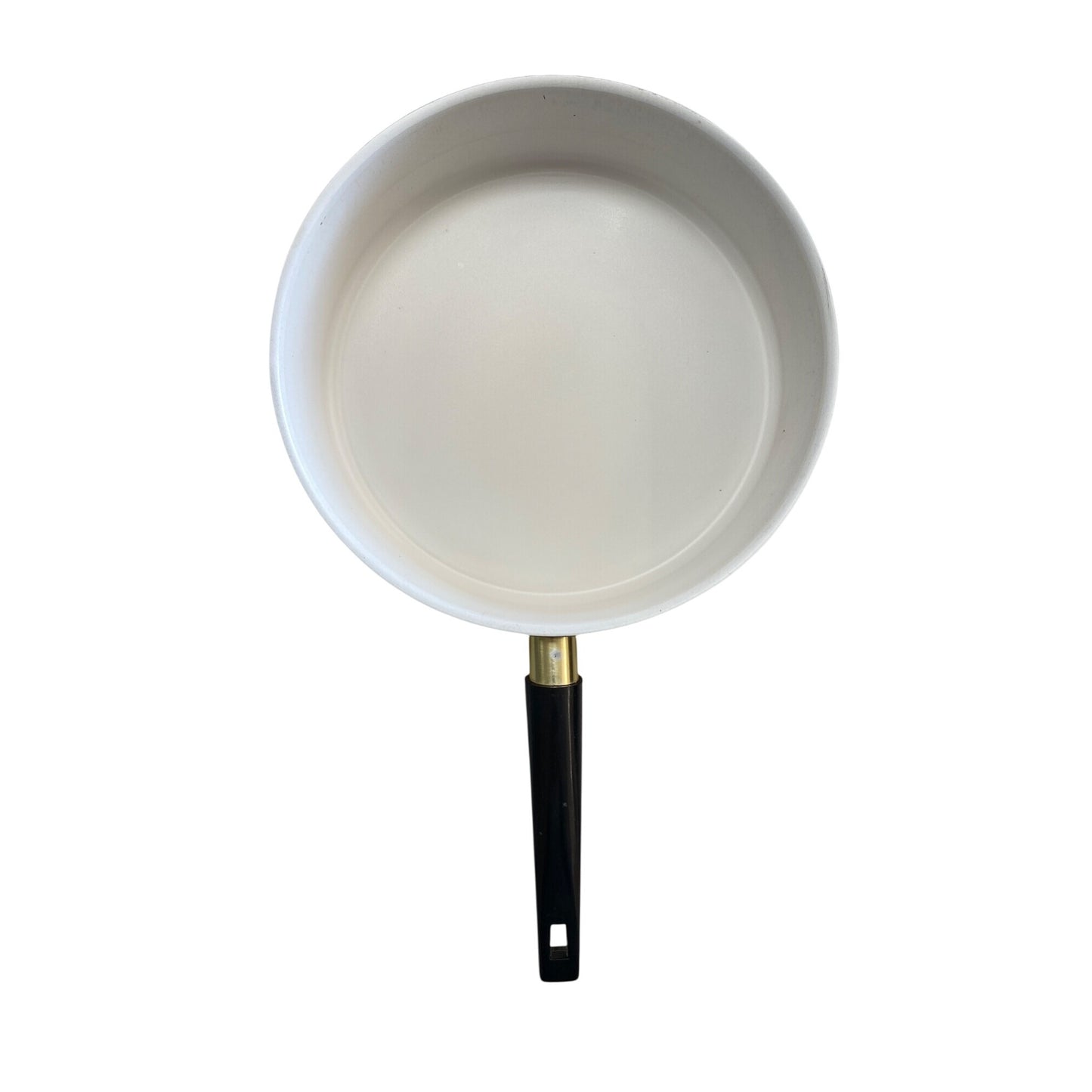 Red Frying Pan With Sunburst Pattern & Black Handle