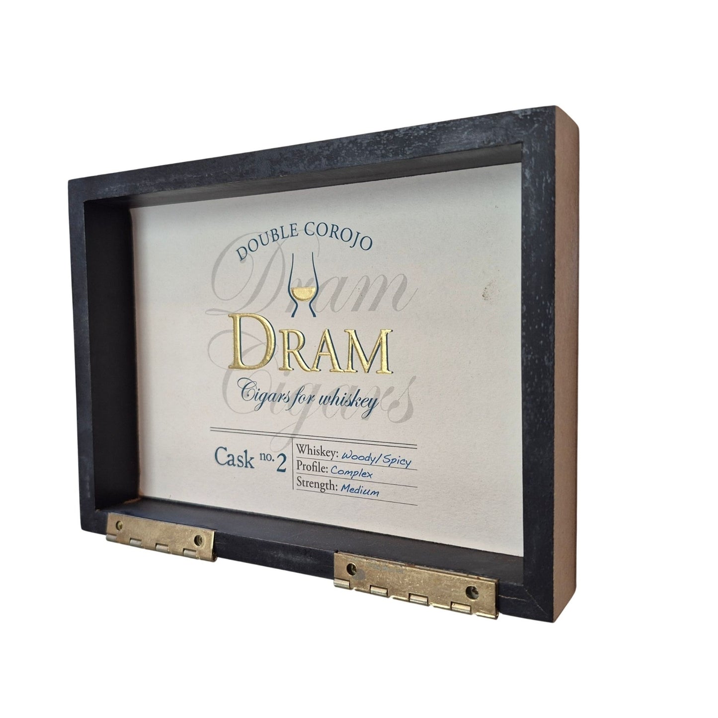 Wooden Hinged Rectangular Storage Box With Black Trim - Rustic Design