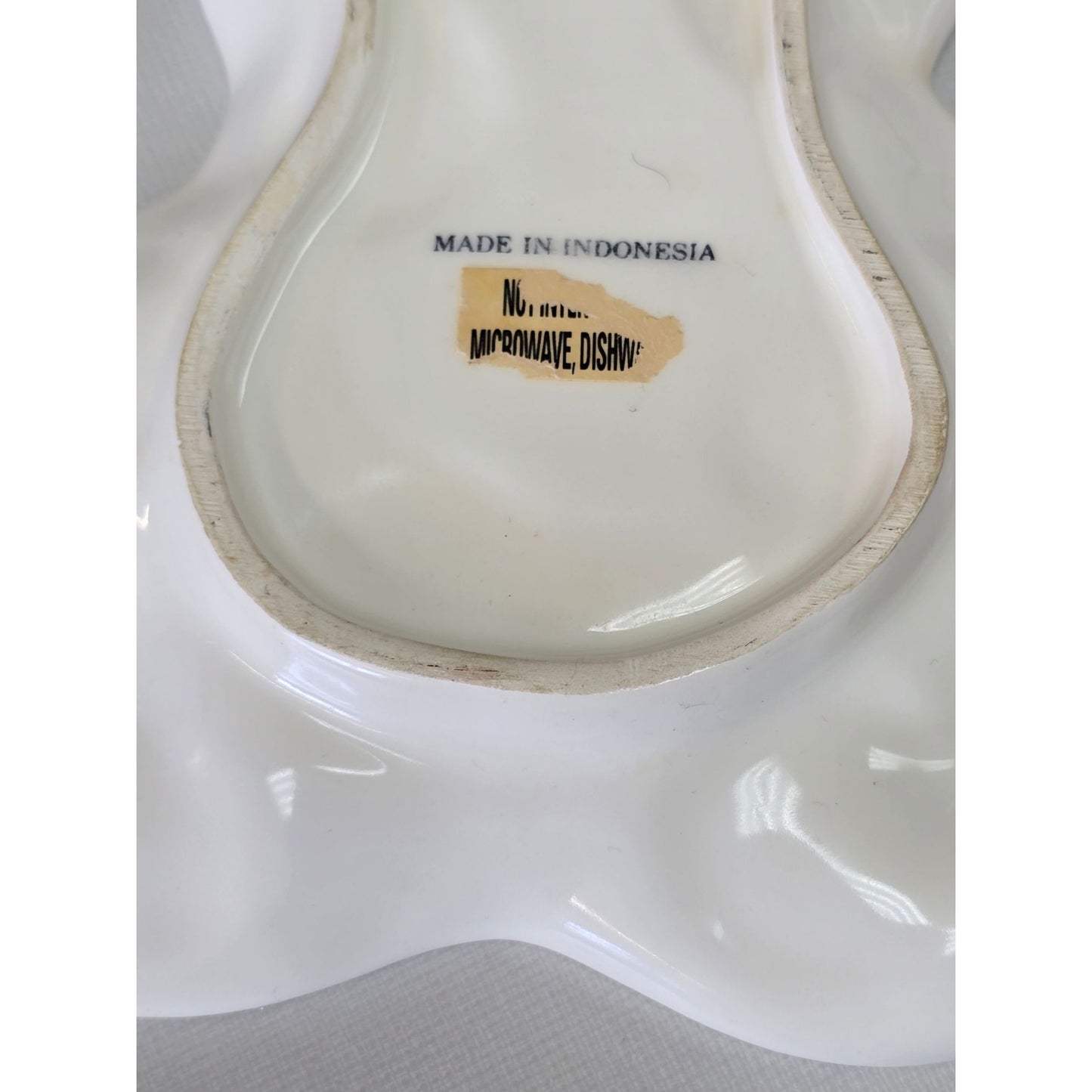 Easter Bunny Blue Polka Dot Watercolor Ceramic Serving Dish Treats Decor