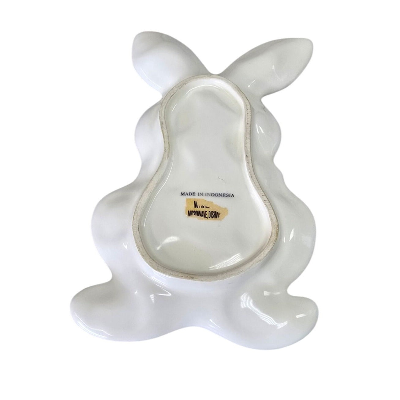 Easter Bunny Blue Polka Dot Watercolor Ceramic Serving Dish Treats Decor