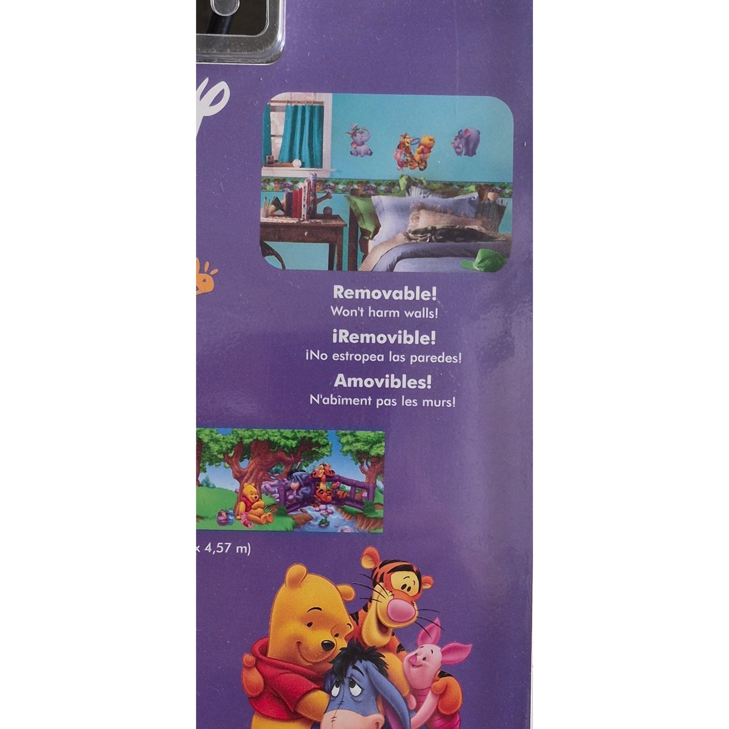 Winnie The Pooh Self-Stick Wall Border 5" X 15' Removable & Reusable