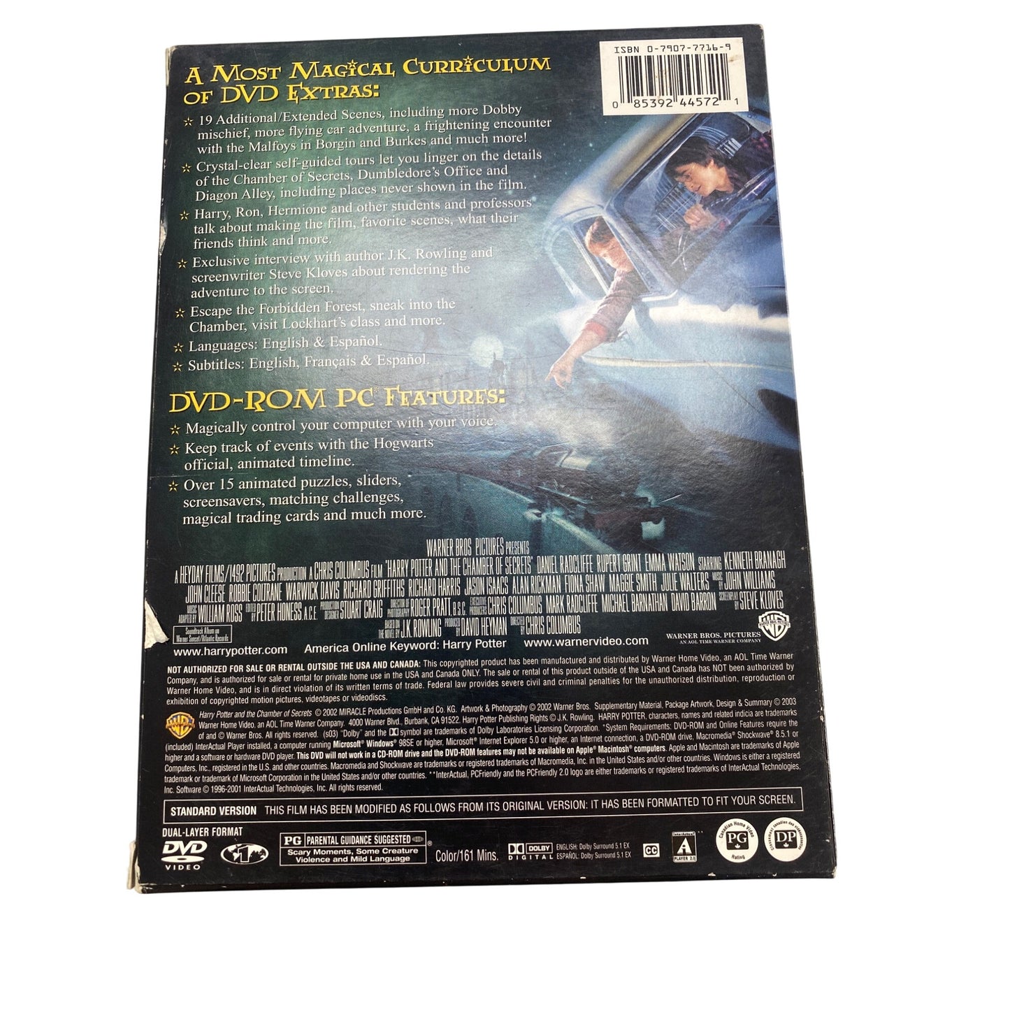 Harry Potter And The Chamber Of Secrets DVD Full-Screen Edition 2-Disc Set