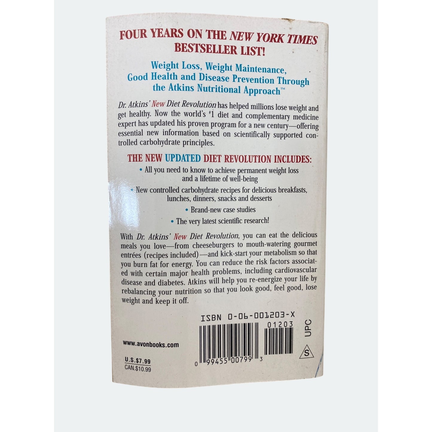 Dr. Atkins New Diet Revolution Paperback Book