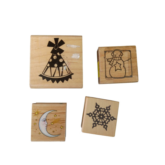 Holiday-Themed Rubber Stamps