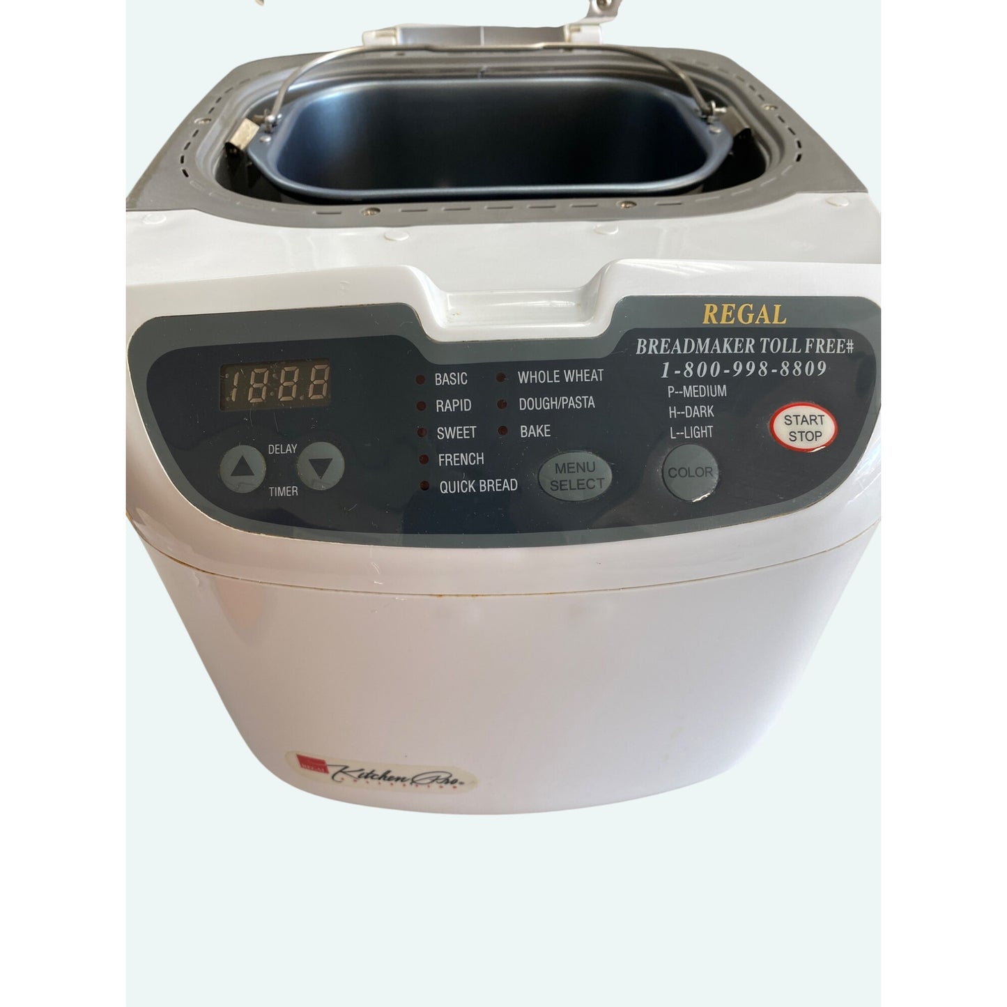 Regal Kitchen Pro #K6725 Breadmaker w Manual & Cookbook 2lb Loaf