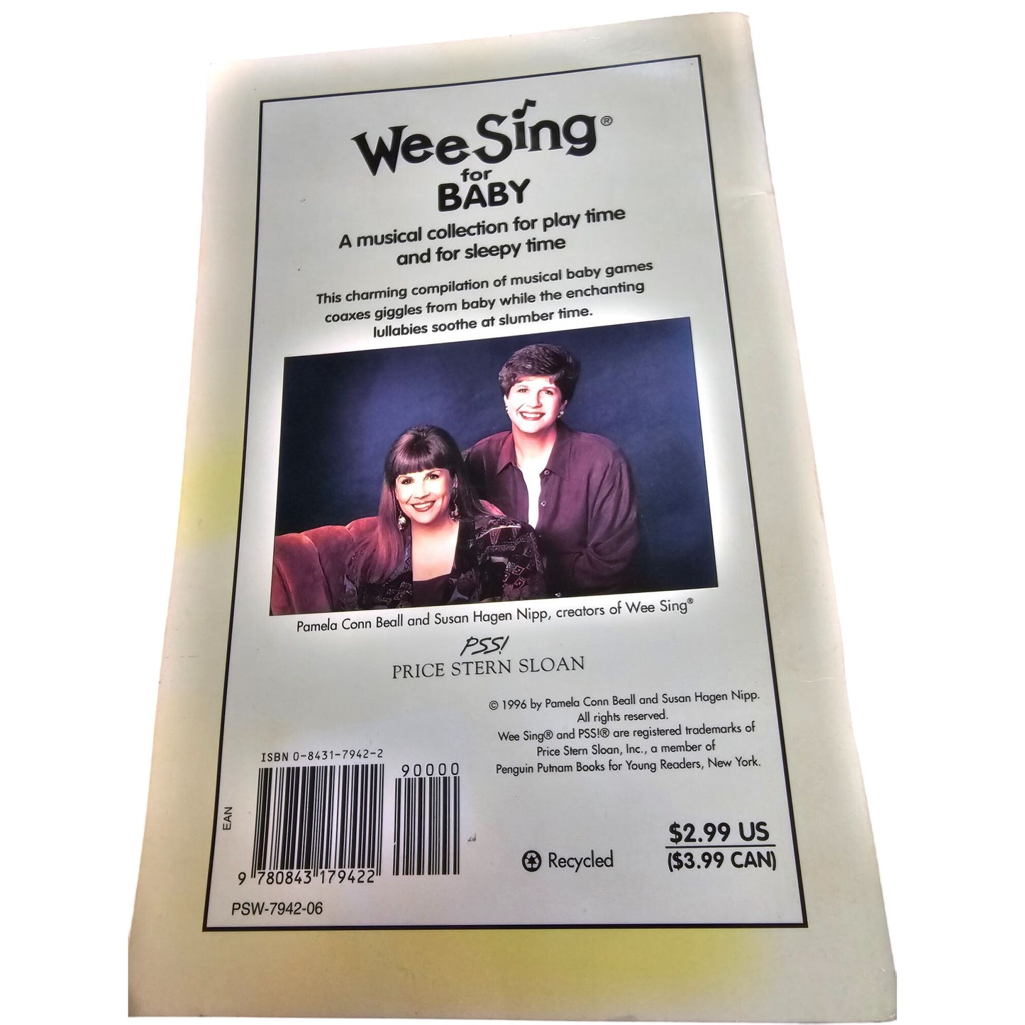 Wee Sing For Baby Paperback Book By Pamela Conn Beall & Susan Hagen Nipp - Musical Collection For Play & Sleep