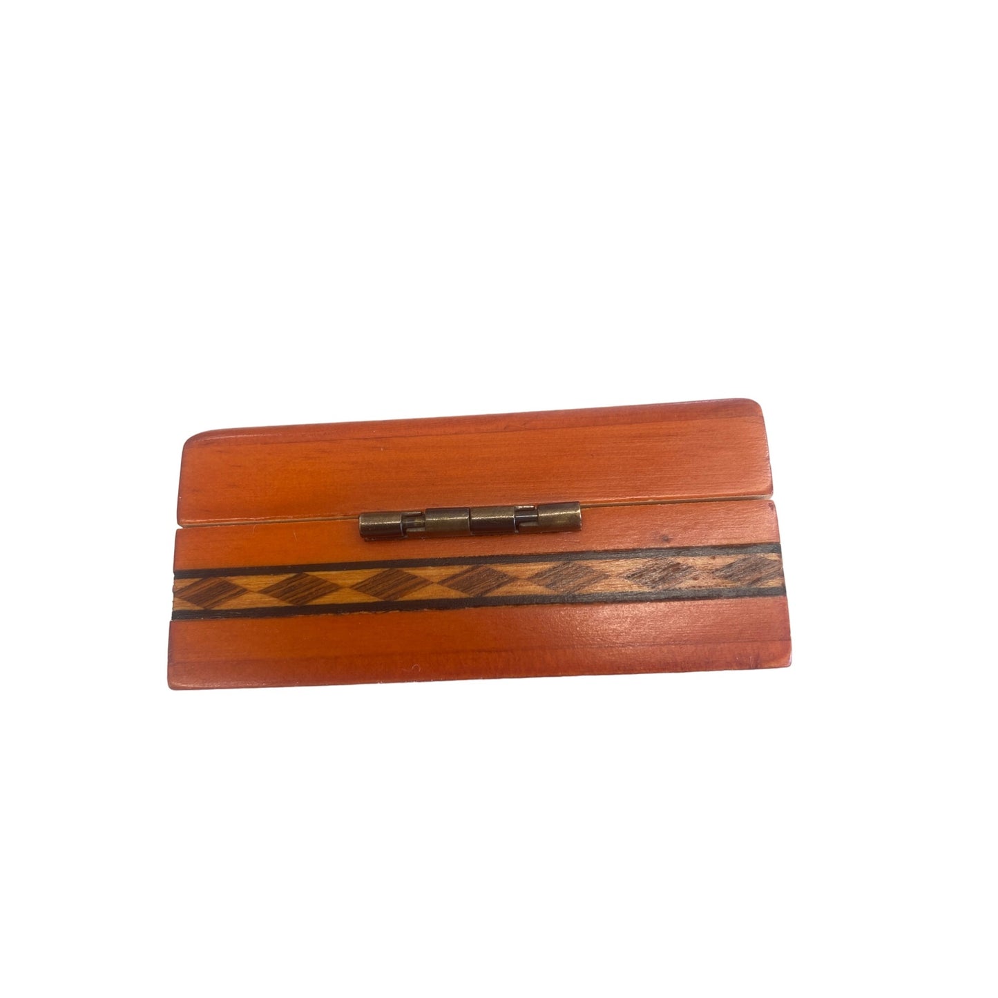 Black Hills SD Wooden Trinket Box With Hinged Lid & Black Lining